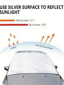1/2/5 Stücke Auto Windschutzscheiben Sonnenschutz, faltbarer Sonnenblendenschutz, effektiver UV-Schutz, tragbarer Windschutzscheiben-Sonnenschutz für die meisten Fahrzeuge, Wärmeisolierung, schützt das Auto vor Schnee, Sonnenlicht und Regen - einfach zu installieren und zu entfernen, Outdoor-Sonnenschutz und Schneeabdeckung