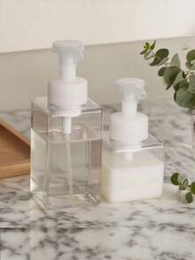 1个可重复灌装的透明真空瓶，适用于沐浴露、洗衣液、洗发水、润肤露、洗手液等。 - 無色 - 查看 5