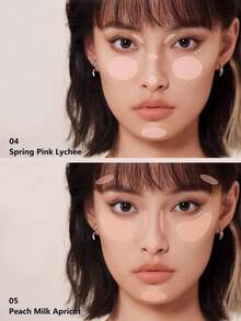 Little Ondine Multiuse LumiBlush 05 Peach Milk Apricot,Create Girlish Apple Cheeks And Brighten Tear Grooves,Long-Lasting Makeup,Natural Makeup Effect,Easily Outline Facial Contours (Such As Nose Bridge, Tear Groove, Brow Bone, Etc.), Suitable For Local Brightening Or Contouring,4.5g/0.16oz - Multiuse LumiBlush 05 Peach Milk Apricot - View 8