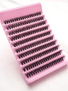 200pcs Flare Eyelashes 8mm-16mm D Curl Density Individual Lashes Extension For Makeup Tools, Create Natural & Dramatic Effect Faux Lashes For DIY At Home Lash Clusters,Eye Lash Clusters,Individual Eyelashes,Lashes,Fake Lashes - C - View 8