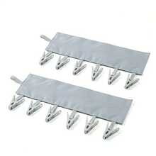 1-Piece Portable Travel Fabric Hanger - Versatile Folding Clothes Drying Rack With Suction Cup, Space-Saving Design For Socks, Underwear, And Delicate Clothes - Durable Polished Fabric In A Pastel (Powder Blue) - Hotel And Travel Accessory, Clothes Hook For Easy Storage, Simple Look, Sturdy Construction, A Must-Have For Laundry