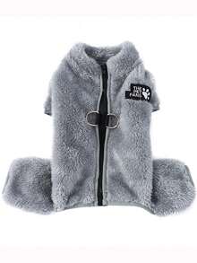 PETSIN 宠物衣服，宠物外套，小型犬保暖抓绒连体衣，适合冬季穿着 - 彩色 - 查看 12