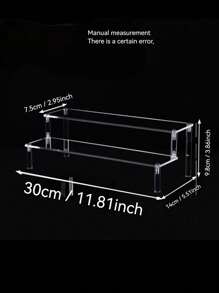 1 sztuka - akrylowy organizer na kosmetyki, wielowarstwowa przezroczysta półka, nadaje się do perfum, produktów do pielęgnacji skóry, kosmetyków, łazienki, sypialni, dekoracji wnętrz, wzmocniona i stabilna konstrukcja trapezowa