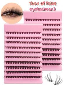 200pcs/400pcs Cluster Mink Eyelashes, 8mm-16mm D Curl Thick Lash Extension DIY Make-Up Tool To Create Natural & Dramatic Look Lash Clusters, Eyelash Clusters, Individual Eyelashes, Lashes, Fake Lashes - D - View 8