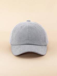 1pc Versatile Corduroy Baseball Cap, Warm Outdoor Cap For Kids - 1PC - View 14