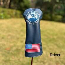 Bao đầu gậy golf họa tiết cây nhỏ, bao đầu gậy Driver, bao đầu gậy Fairway Wood, bao đầu gậy Hybrid, bao đầu gậy Putter bằng da PU. - Màu xanh lam - Xem 9
