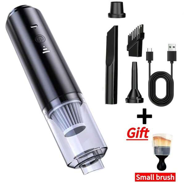 Car Vacuum Cleaner 5000pa Strong Suction, Powerful Handheld Wireless Vacuum Cleaner, USB Charging Long Working, Car Accessories For Men Women, Suitable For Cars, Homes, Offices, Pet Hair Cleaning