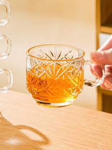 4 件套玻璃茶杯、咖啡杯套装、可堆叠马克杯套装 - 易于清洁的玻璃材质，配有金属支架，非常适合热可可和节日聚会，可用洗碗机清洗，适合盛放苹果酒、咖啡或茶 - 彩色 - 查看 9