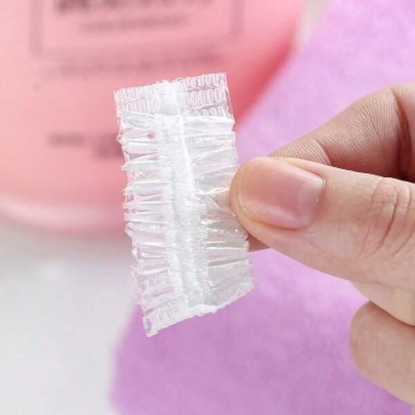 100 pièces Protège-oreilles jetables pour coiffure, couvre-oreilles transparents pour salon, protection des oreilles, bonnet de protection pour coloration des cheveux, outil de coiffure