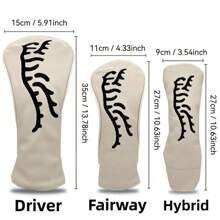 Beige Tiger Golf Club Head Cover: A Durable, Waterproof, And Golf Accessory Club Protective Cover That Provides The Best Protection For Your Golf Club.