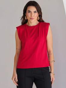 Women Tank Tops & Camis - Red - View 1