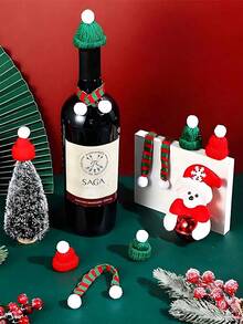 20 szt. - Miniaturowe ozdoby na czapeczki z włóczki, Miniaturowa dzianinowa czapeczka świąteczna, Miniaturowe dzianinowe czapeczki imprezowe na dekoracje świąteczne, Dekoracja z kapsli od wina, Przyjęcie z okazji ujawnienia płci dziecka, Wieczór panieński, Akcesoria do majsterkowania DIY, Żywe, świąteczne ozdoby materiałowe na choinkę, Dekoracje imprezowe - Zimowa Kraina Czarów, Najlepsze prezenty urodzinowe