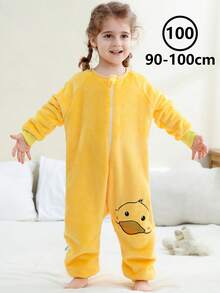 MICHLEY 1pc Baby Cartoon Animal Flannel Cute Sleeping Bag, Long Sleeve Zipper Comfortable Unisex Infant Supplies, Suitable For Living Room, Halloween, Party Wear - Multicolor - View 22