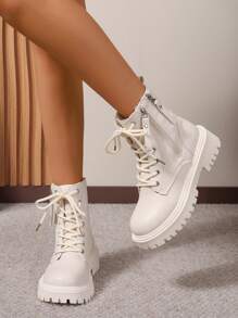2025 New Autumn/Winter ' Shoes, Thick Sole Big Shoes, School Student Shoes, Fashion Versatile Casual ' Shoes, Side Zipper ' Student Shoes, Teenage School Student Shoes, Student Boots, Casual Ankle Boots