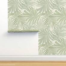 1 Roll Elegant Tropical Leaves Wallpaper Peel And Stick, Removable Wall Stickers, Beautiful Light Background Murals Suitable For Room Living Room Hallway Decoration Home Decor Wall Art Wall Decor Self-Adhesive Wall Paper Room Decor Kitchen Bedroom Living Room Decor