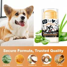 牛油果油和蜂蜡宠物足部护理膏 - 适用于犬猫干裂的爪垫和鼻子的保湿霜。天然宠物足部保湿霜，适用于因高温路面受损的爪垫、干燥的爪垫和鼻子。秋冬季宠物足部护理保湿膏（随机包装）