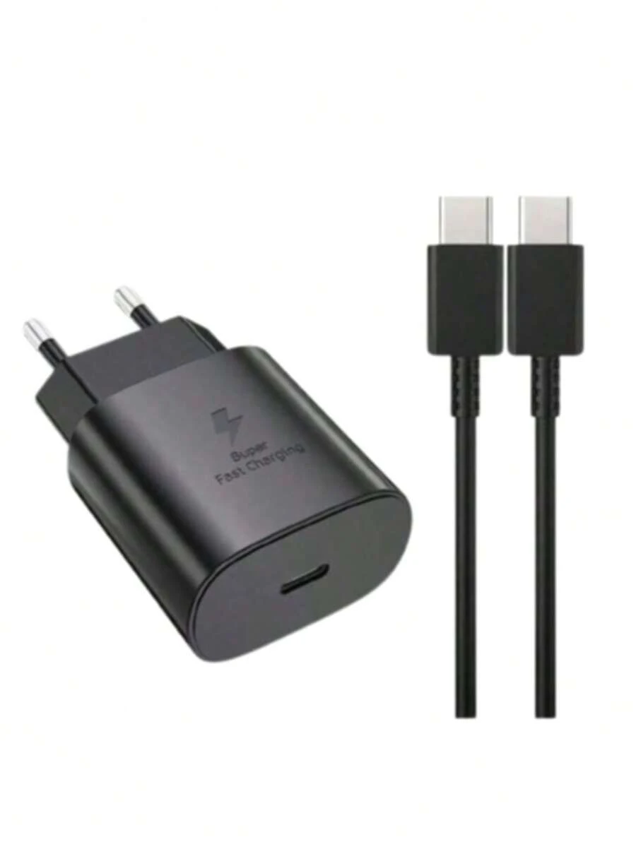 25W PD 快充套組，USB C 壁式充電器插頭 + 耐用 Type-C 充電線，通用 USB-C 充電頭，相容所有 Type-C 介面手機與數位裝置