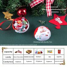 6/9pcs Makou Tin Ball Shaped Creative Christmas Elf Ball, Cute Gift Box With Iron Box, Reusable Metal Storage Jar And Christmas Tree Decoration Pendant, Suitable For Mini Christmas Items And Christmas Gift Packaging For Small Gifts, Wedding Iron Box, Kindergarten Candy Box, Iron Box, Christmas Eve Decoration (Style Random) Home Decor Christmas Decorations Room Decor
