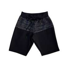 Bermuda Bicolor Shorts Infantil Masculina Moletom Moletinho Menino criança 02 a 12 anos - Chumbo - Visão 2