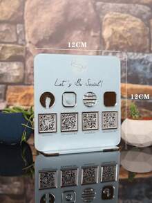 Customized QR Code Business Social Media Signage, Payment Signage, Customized Logo Signage, Payment Methods And Social Media Signage, Customized Acrylic QR Code Display Stand, Personalized Business QR Code With Transparent Display Stand, Multi-Functional, Decorative,Home Decor Living Room ,Accessible Luxury, Scan To Pay - Multicolor - View 8