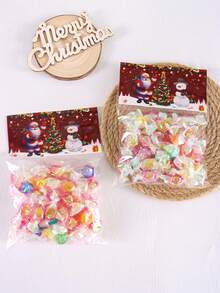 30/50pcs Christmas Santa Self-Adhesive Gift Bags, Snowman Christmas Tree Pattern, Transparent Plastic Cellophane Candy Bags, Merry Christmas Home Decor, 2026 Multi-Purpose New Year Gift Wrapping Supplies, Christmas Decorations, Christmas Pajamas, Christmas Gifts, Christmas Decor - Multicolor - View 5