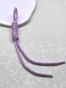 1 قطعة حبل متعدد الألوان مزدوج العقدة من البوليستر، مصنوع يدويا، إكسسوار DIY لحقائب، سلاسل الهاتف، ومعلقات المجوهرات