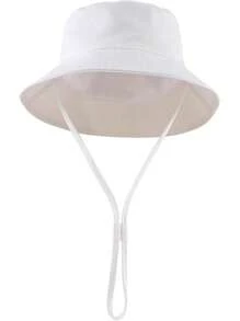 JANGANNSA Cotton Baby Sun Hat Infant Toddler Boys Girls Bucket Hats Summer Sun Protection Beach Caps