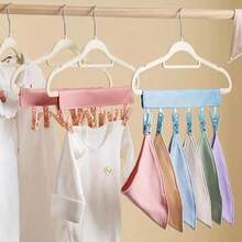 1-Piece Portable Travel Fabric Hanger - Versatile Folding Clothes Drying Rack With Suction Cup, Space-Saving Design For Socks, Underwear, And Delicate Clothes - Durable Polished Fabric In A Pastel (Powder Blue) - Hotel And Travel Accessory, Clothes Hook For Easy Storage, Simple Look, Sturdy Construction, A Must-Have For Laundry
