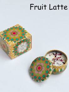 4/1 Scented Candle Set With Colorful Box, Multiple Scent Combinations, Pleasant & Rich Fragrance, Smokeless, Long Burning Time - Christmas Gift Ideal For Family & Friends,Christmas Candle,Gift Sets For Women For Wedding, Birthday, Festivals, Wedding Souvenirs,Aromatherapy Candles For Home,Candle Present For Men And Women, For Birthday Christmas Day Yoga Bath, Valentine's Day Gift, Home, Hotel Decoration, Retro Pattern Design, Soy Wax, - Multicolor - View 34