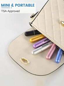 1pcs Refillable Perfume Spray Bottle, Single Pack, Perfume Bottle Shiny Rose Red Perfume Bottle With Pump Storage Container Suitable For Travel, Living Room, Bedroom, Bathroom Home Decor Portable Travel Bottle