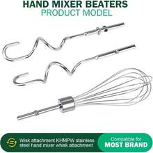 Mezclador de mano batidora para KitchenAid y batidora de masa para KitchenAid mezclador de mano accesorio de batidora KHMPW de acero inoxidable para batidora de huevos/batidora para accesorios de - Albaricoque - Ver 6