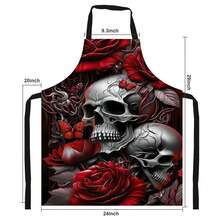 1 件万圣节血腥围裙屠夫服装道具带恐怖手印适合成人男女角色扮演派对烹饪