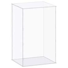 Caja de exhibición transparente, caja acrílica para ensamblar, caja a prueba de polvo para exhibir coleccionables, manualidades - Transparente 10x6.3x16.1 pulgadas - Ver 1