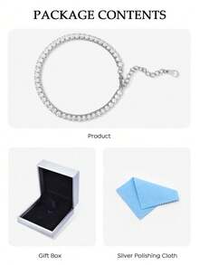 1pc 2mm-3mm Four-Claw Full Diamond Bracelet 925 Sterling Silver Shining Light Luxury And High-End Exquisite Fine Jewelry Gifts For Women - Tennis Bracelet - View 11