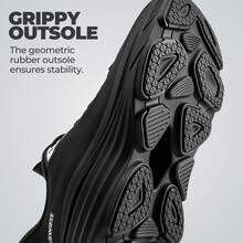 Women's Slip On Walking Shoes Hands-Free Cushion Running Tennis Non-Slip Comfortable Gym Workout Athletic Breathable Fashion Sneakers SwiftLite - 黑色 - 查看 7