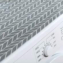 1pc Refrigerator Dust Cover, Household And Anti-Oil Storage And Sorting, Washing Machine, Microwave Oven Refrigerator Cover Cloth, Plaid Pattern, With Tassel Anti-Slip Washing Machine And Dryer Top Cover, Kitchen Supplies, Storage And Organizing Bag, Home Appliance Top Home Cover, Refrigerator Cover Hanging Bag, Christmas Home Decor Cloth