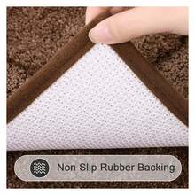Bathroom Rugs Sets 3 Piece, Bath Mats Non Slip Washable Soft Absorbent Shower Rugs Brown Runner For Tub Floor With Toilet Mat, Yellow - As Picture 416 - View 3