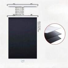 黑色遮阳帘，吸盘式安装，无需钻孔，使用方便，适用于汽车和家居窗户，隔热防晒，可自由拉伸，PVC材质，现代风格，适用于卧室及其他房间。