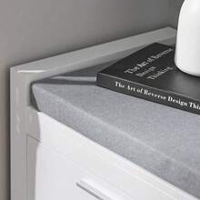 SoBuy FSR74-W, 2 Drawers Shoe Bench Shoe Rack Shoe Cabinet Hallway Storage Bench With Seat Cushion - 白色 - 查看 5