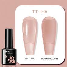 TARTU 8ml Sheer Jelly Gel Polish Kit, Spring Summer Ice Translucent Nude Pink Sheer Jelly Gel Polish, Ice Translucent Non-Sticky Gel Polish UV/LED, Watercolor Gel PolishSoak Off, Semi Permanent For Home Salon Nail Art, Daily Nail Design - TT046 - 查看 2