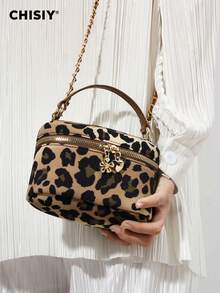 CHISIY Handmade Camouflage Military Green Drawstring Bucket Bag, Chain Shoulder Strap Crossbody Bag, Wild Girl Handbag, Zipper Closure Versatile Shoulder Bag, Suitable For Sexy Goddess, Can Be Used For Shopping, Parties, Gatherings, Campus, Gifts And Other Occasions