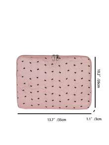 Túi đựng máy tính xách tay/máy tính bảng họa tiết ngôi sao sang trọng tối giản màu trơn, nhiều kích cỡ - Hồng - Xem 9