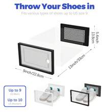 12/24pcs Shoe Boxes Thick Transparent Plastic With Lidsz, Foldable Stackable Shoe Rack, Plastic Sneaker Container, Space Saving Storage Organizer, Suitable For Foyer, Bedroom, Home, Dormitory, Etc