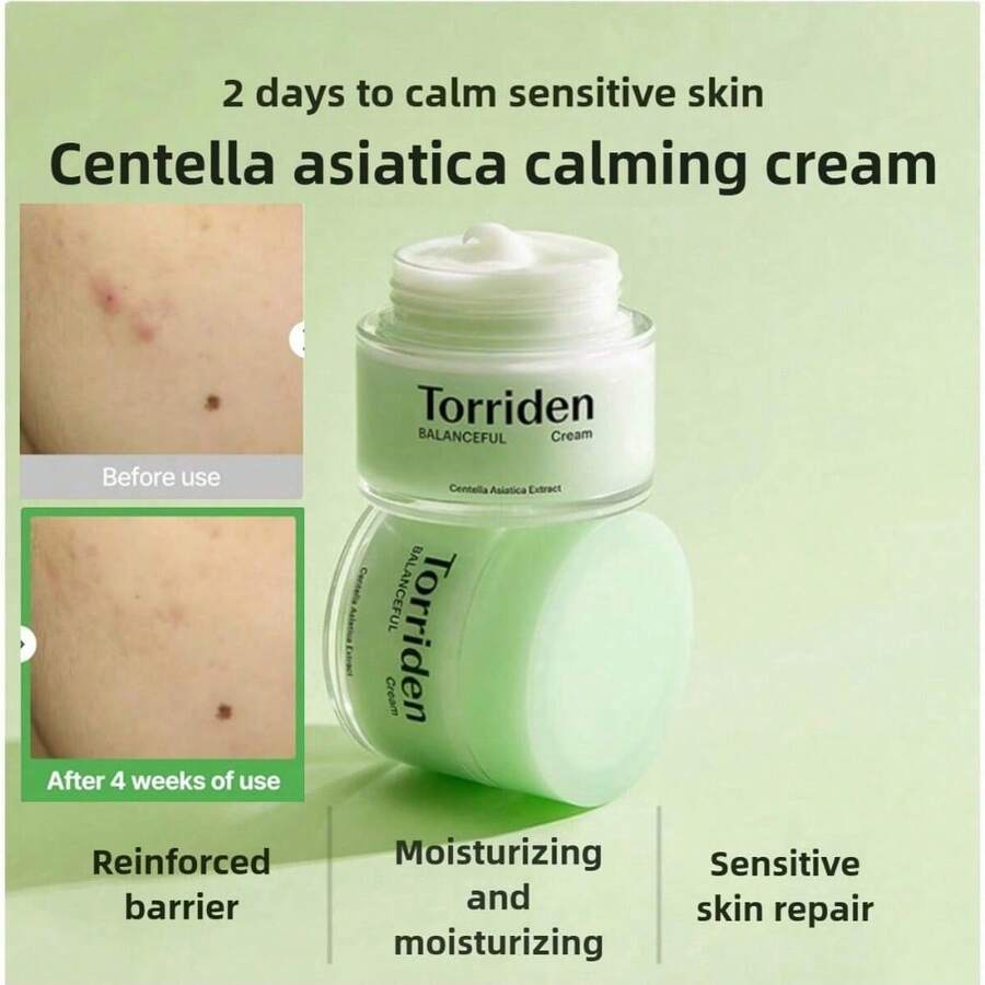 Torriden Balanceful Cica Soothing Cream Centella Asiatica Extract 80ml – Soothing & Hydrating Cream For Sensitive Skin - 1 - View 1