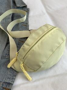 胸包 香蕉包 女士斜挎包 帆布跑步腰包 休闲腰包 运动半月形腰带包