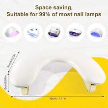可拆卸斜角美甲手枕，蝴蝶美甲手托垫，双手美甲垫，专用美甲桌 - 彩色 - 查看 3