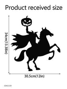 1 Stück Halloween Guillotine Ritter Wandaufkleber, Fensteraufkleber, Halloween Hexen-Medikament Schlafzimmer Aufkleber, Festliche Atmosphäre Küche Aufkleber, Neuartiger Stil Halloween Wohnzimmer Aufkleber, Halloween Kreativ Badezimmer Aufkleber, Einfach anzubringen und zu entfernen, wiederverwendbares kreatives Wohndekoration aus PVC-Material