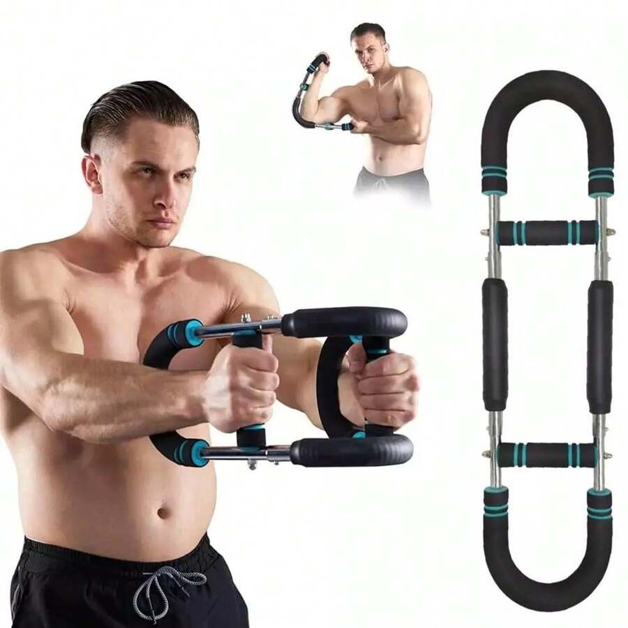 1 PCS Multifunctional U-Shaped Arm Trainer Adjustable Resistance Level Chest Expander Compact And Portable - Black - View 1