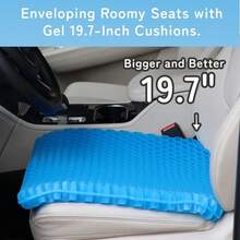 19.7" Gel Seat Cushion, Super Large & Thick Office Chair Cushion For Long Sitting - Back Hip Tailbone Pain Relief Cushion, Egg Seat Cushion Desk Chair Pads For Cars Wheelchair - Fits Up To 350 Lbs-222684 - 藍色XXL最大較厚 - 查看 3