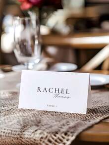8/16/24pcs Customized Wedding Place Cards - Personalized With Names And Table Numbers, Simple Elegant Design, Perfect For Wedding Reception, Bridal Shower, Engagement Party, Banquet Table Decor, Unique Wedding Favor ,Easy-Install - Multicolor - View 4